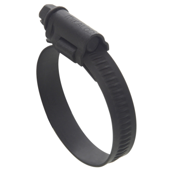 16-27mm W3 Black Hose Clamps, 9mm Wide Band Worm Drive 16-27mm W3 Black Hose Clamps, 9mm Wide Band Worm Drive