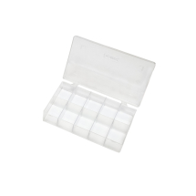 Clear Hinged Transparent Lid Box, 10 compartments