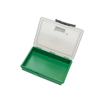 Green Base Hinged/Transparent Lid Box, 6/8/10 compartments