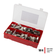 W4 Stainless Steel Worm Drive Hose Clamp selection, 9 & 12mm band