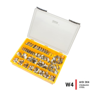 W4 Stainless Steel Hose Clamp stock selection, 9 & 12mm band