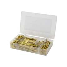 Brass Woodscrews, Flat Slotted Countersunk, inch selection